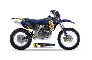 Yamaha WR250F Dirt Bike Graphic Kit - 2007-2014 Motorhead Mandy Blue
