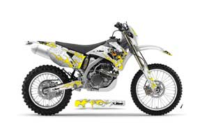 Yamaha WR250F Dirt Bike Graphic Kit - 2007-2014 Motorhead White