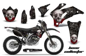 Yamaha WR250F Dirt Bike Graphic Kit - 2007-2014 Bone Collector Black