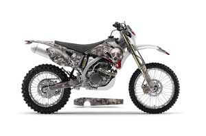 Yamaha WR250F Dirt Bike Graphic Kit - 2007-2014 Bone Collector White