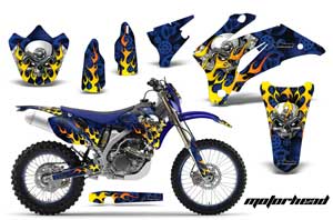 Yamaha WR250F Dirt Bike Graphic Kit - 2007-2014 Motorhead Blue