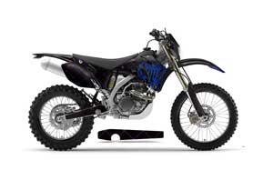Yamaha WR250F Dirt Bike Graphic Kit - 2007-2014 Silver Star - Reloaded Black
