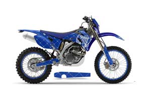 Yamaha WR250F Dirt Bike Graphic Kit - 2007-2014 Silver Star - Reloaded Blue