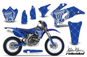Yamaha WR250F Dirt Bike Graphic Kit - 2007-2014 Silver Star - Reloaded Blue
