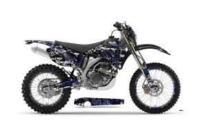 Yamaha WR250F Dirt Bike Graphic Kit - 2007-2014 Silver Star - Silverhaze Blue