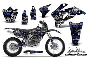 Yamaha WR250F Dirt Bike Graphic Kit - 2007-2014 Silver Star - Silverhaze Blue