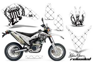 Yamaha WR250 R/X Dirt Bike Graphic Kit - 2007-2016 Silver Star - Reloaded White