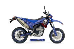 Yamaha WR250 R/X Dirt Bike Graphic Kit - 2007-2016 Bone Collector Blue