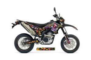 Yamaha WR250 R/X Dirt Bike Graphic Kit - 2007-2016 Ed Hardy - Love Kills Black