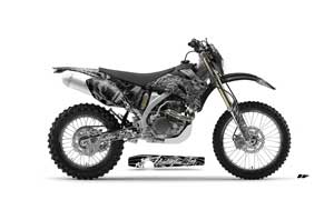 Yamaha WR450F Dirt Bike Graphic Kit - 2007-2011 Skulls and Hammers Silver