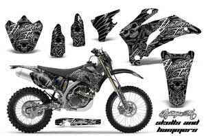 Yamaha WR450F Dirt Bike Graphic Kit - 2007-2011 Skulls and Hammers Silver