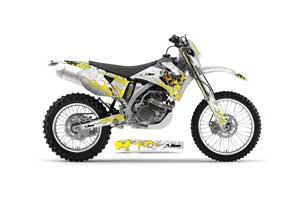 Yamaha WR450F Dirt Bike Graphic Kit - 2007-2011 Motorhead White