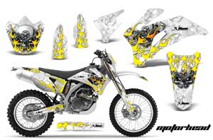 Yamaha WR450F Dirt Bike Graphic Kit - 2007-2011 Motorhead White