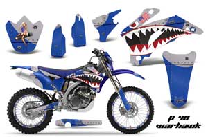 Yamaha WR450F Dirt Bike Graphic Kit - 2007-2011 P40 Warhawk Blue