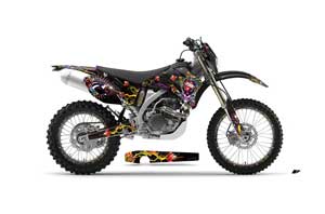 Yamaha WR450F Dirt Bike Graphic Kit - 2007-2011 Ed Hardy - Love Kills Black