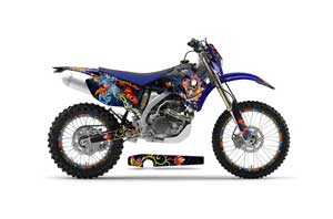 Yamaha WR450F Dirt Bike Graphic Kit - 2007-2011 Ed Hardy - Pirates Blue