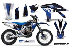 Yamaha WR450F Dirt Bike Graphic Kit - 2007-2011 Carbon X Blue