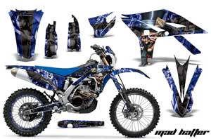 Yamaha WR450F Dirt Bike Graphic Kit - 2007-2011 Mad Hatter Blue
