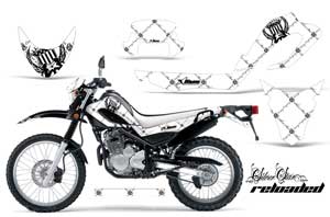 Yamaha XT250X Dirt Bike Graphic Kit - 2006-2018 Silver Star - Reloaded White