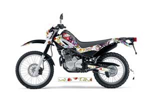 Yamaha XT250X Dirt Bike Graphic Kit - 2006-2018 Ed Hardy - Love Kills White