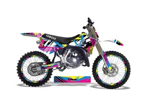 Yamaha YZ125 2 Stroke Dirt Bike Graphic Kit - 1991-1992 Flashback