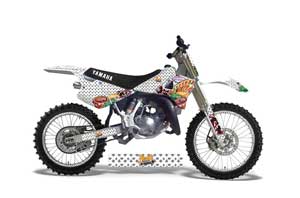 Yamaha YZ125 2 Stroke Dirt Bike Graphic Kit - 1991-1992 Vegas Baller White