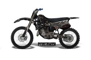 Yamaha YZ125 2 Stroke Dirt Bike Graphic Kit - 1993-1995 Reaper Black