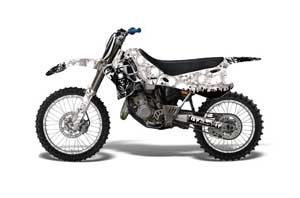 Yamaha YZ125 2 Stroke Dirt Bike Graphic Kit - 1993-1995 Reaper White