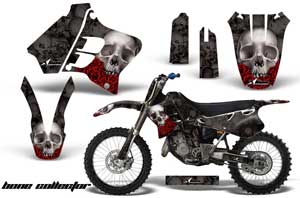 Yamaha YZ250 2 Stroke Dirt Bike Graphic Kit - 1993-1995 Bone Collector Black