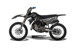 Yamaha YZ125 2 Stroke Dirt Bike Graphic Kit - 1993-1995 Contender Black