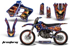 Yamaha YZ125 2 Stroke Dirt Bike Graphic Kit - 1993-1995 Firestorm Blue