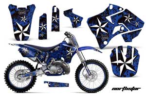 Yamaha YZ250 2 Stroke Dirt Bike Graphic Kit - 1996-2001 Northstar Blue