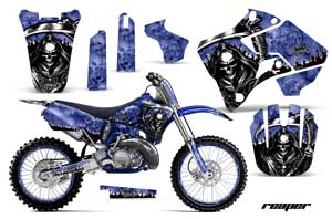 Yamaha YZ125 2 Stroke Dirt Bike Graphic Kit - 1996-2001 Reaper Blue