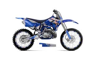 Yamaha YZ125 2 Stroke Dirt Bike Graphic Kit - 1996-2001 T Bomber Blue