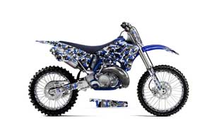 Yamaha YZ125 2 Stroke Dirt Bike Graphic Kit - 1996-2001 Urban Camo Blue