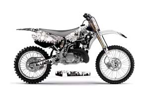Yamaha YZ125 2 Stroke Dirt Bike Graphic Kit - 2002-2014 Reaper White