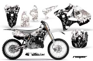 Yamaha YZ125 2 Stroke Dirt Bike Graphic Kit - 2002-2014 Reaper White