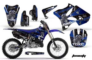 Yamaha YZ125 2 Stroke Dirt Bike Graphic Kit - 2002-2014 Toxicity Blue