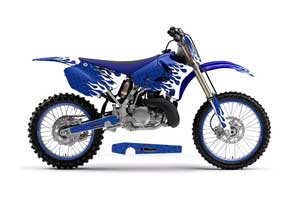 Yamaha YZ125 2 Stroke Dirt Bike Graphic Kit - 2002-2014 Diamond Flame Blue
