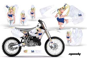 Yamaha YZ125 2 Stroke Dirt Bike Graphic Kit - 2002-2014 Mandy White