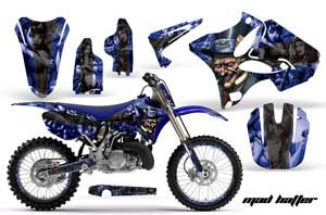 Yamaha YZ125 2 Stroke Dirt Bike Graphic Kit - 2002-2014 Mad Hatter Blue