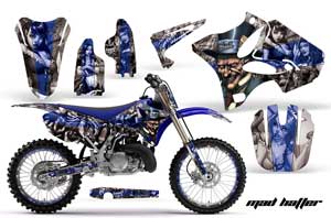Yamaha YZ125 2 Stroke Dirt Bike Graphic Kit - 2002-2014 Mad Hatter Black
