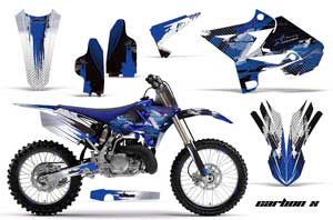 Yamaha YZ250 Dirt Bike Graphic Kit - 2002-2014 Carbon X Blue