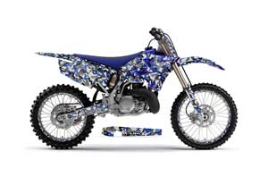 Yamaha YZ125 Dirt Bike Graphic Kit - 2002-2014 Urban Camo Blue
