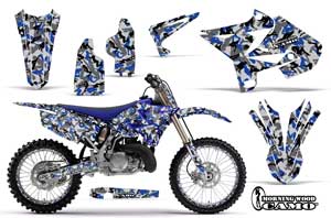 Yamaha YZ125 Dirt Bike Graphic Kit - 2002-2014 Urban Camo Blue