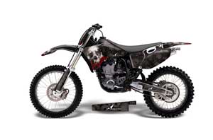 Yamaha YZ250 4 Stroke Dirt Bike Graphic Kit - 1998-2002 Bone Collector Black