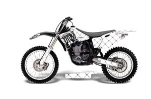 Yamaha YZ426 F 4 Stroke Dirt Bike Graphic Kit - 1998-2002 Silver Star - Reloaded White