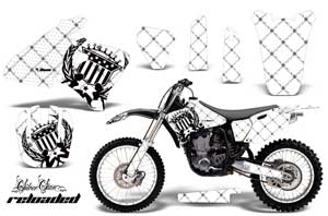 Yamaha YZ426 F 4 Stroke Dirt Bike Graphic Kit - 1998-2002 Silver Star - Reloaded White