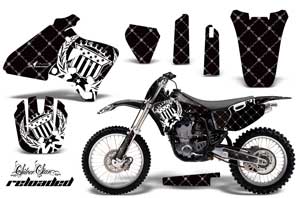 Yamaha YZ400 4 Stroke Dirt Bike Graphic Kit - 1998-2002 Silver Star - Reloaded White