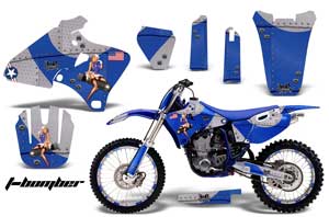 Yamaha YZ250 4 Stroke Dirt Bike Graphic Kit - 1998-2002 T Bomber Blue